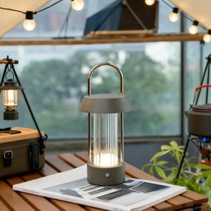 Lampe LED portable moderne rechargeable USB Type-C, contrôle tactile, intensité réglable, 3 options de couleur, construction métallique, protection des yeux, batterie - Product Image 5