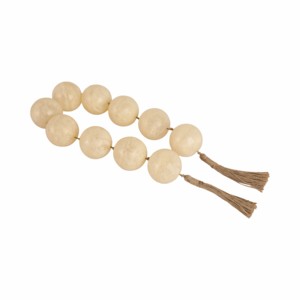 Ghirlanda di perline in resina effetto rustico, decorazione neutra per casa, ufficio, soggiorno, bagno. - Product Image 2