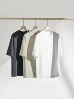 T-shirt streetwear 100 % coton pour hommes, col rond, manches courtes, coupe oversize, vente en gros