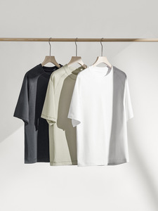 T-shirt streetwear 100 % coton pour hommes, col rond, manches courtes, coupe oversize, vente en gros - Product Image 4