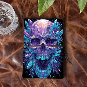 Journal fait main avec une touche de luxe idéal pour la prise de notes d'étude et les collections avec crâne avec pointe en cristal - Product Image 3