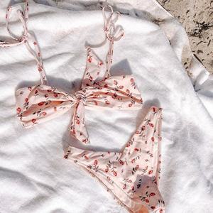 Maillot de bain personnalisé pour femme, taille XL, imprimé floral, marque privée, bikini à armatures, bretelles élastiques, motif à pois uni, maillot de bain fabriqué - Product Image 6