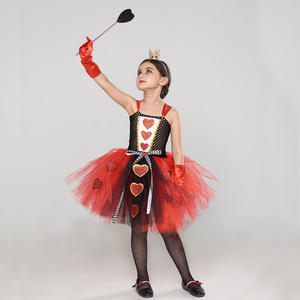 Venta al por mayor <span class=keywords><strong>amor</strong></span> corazón rojo vestido Halloween Cosplay reina tutú vestido juego de rol disfraz con corona Accesorios - Product Image 3
