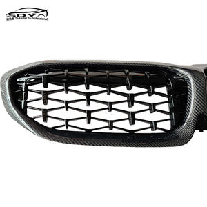 Griglia Anteriore a Doppio Rene Stile Diamante in Fibra di Carbonio per <span class=keywords><strong>BMW</strong></span> Serie 3 G20 <span class=keywords><strong>G21</strong></span> Pre LCI - Product Image 4