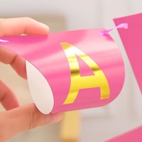 Guirlande de drapeaux en papier personnalisée avec lettres colorées, joyeux anniversaire, bannière de fête, accessoires de décoration