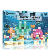Mine 100 pièces de cubes colorés, blocs de construction magnétiques pour les enfants de 4 à 6 ans, ensemble de jeu magnétique en plastique certifié EN71