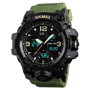 SKMEI 1155B Marca Relojes Impermeabile Al Quarzo Commercio All'ingrosso Digitale di Sport Da Corsa Orologi Da Polso per Gli Uomini