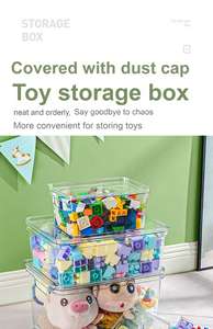 Boîte de rangement transparente pour jouets ménagers pour enfants pour poupées en peluche Legos <span class=keywords><strong>Techniques</strong></span> d'injection durables SF8878 - Product Image 4