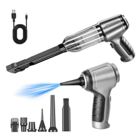 Mini aspirateur à main portable en plastique ABS sans fil 120W 3 en 1 Air Duster pour une utilisation en voiture