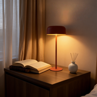 Lampe de table LED moderne IP54 solaire rechargeable USB-C, à intensité variable, avec capteur tactile, abat-jour en métal, sans fil, portable, pour bureau extérieur