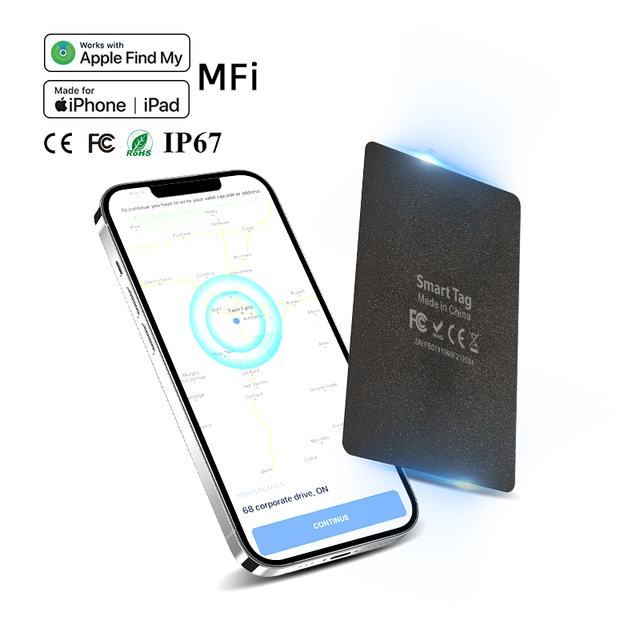 Wireless Charge MFi Certified Ultra Thin Find My Tag Track Anti Lost Position Tracking Smart Air Tag Passport Wallet Tracker