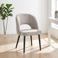 Tabouret de bar pivotant à hauteur réglable, revêtement en tissu lin, base en métal noir thermolaqué