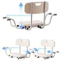 Chaise de douche en alliage d'aluminium Simplywalk 150 kg, large, pour salle de bain, femme enceinte, certification MDR CE, support du distributeur