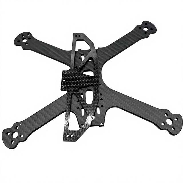 Custom 3K Carbon Fiber Drone Frame Assembly Accessories-CNC Carved Processing Shell Dongguan Manufacturer
