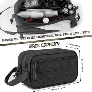 Factory Custom Premium Logo Hygiene EDC Tool <b>Molle</b> Pouches Dopp Kit Tactical for <b>Bag</b> Polyester Zipper Water Resistant for - Product Image 5
