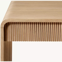 Bureau de bureau carré en bois massif de style américain