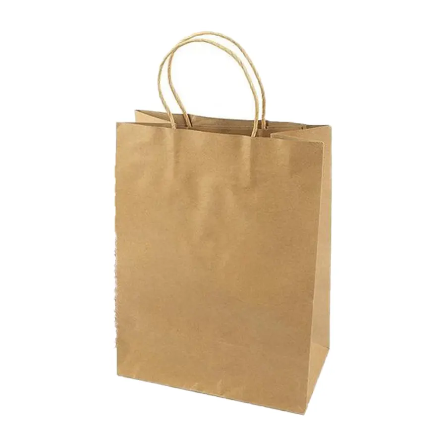 Fábrica Alta Qualidade Barato Kraft Paper Bags Carregando Saco com Alça