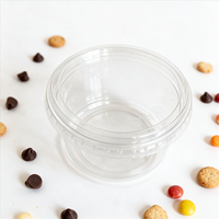 Barattolo Trasparente Rotondo per Caramelle, Contenitore Alimentare di Varie Capacità con Coperchio, Imballaggio per Gastronomia in PET Riciclato