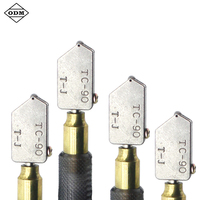 Cortador de Vidrio de Primera Calidad To-yo TC-90 para Vidrio de 2-12 mm de Espesor, Mango de Plástico, Certificado ISO9001, Corte de Diamante