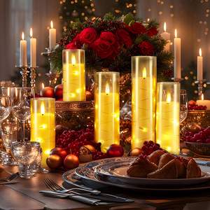 Bougie Pilier LED Sans Flamme Effet Scintillant 2026 – Nouveauté Tendance pour Mariage, Noël, Fêtes et Décoration Intérieure - Product Image 2