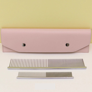 Cepillo para el cuidado de mascotas, bolsa de almacenamiento de PU, peine recto, bolsa para herramientas de limpieza de pelo de gato, estuche de cuero para peine de perro - Product Image 3