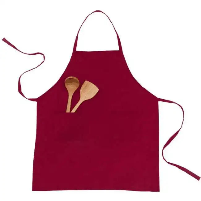 Custom Printed Cotton Waiter Work Apron Waterproof Sleeveless for Cleaning Use with Logo