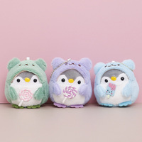 En gros, mini porte-clés pingouin en peluche Kawaii, breloque et pendentif décoratif pour sac et sac à dos