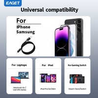 EAGET EU408 Câble de données à chargement rapide 1M 2M USB Type C Personnalisable Vente en gros Veste TPE pour écouteurs iOS Chargeur de ligne de données de téléphone