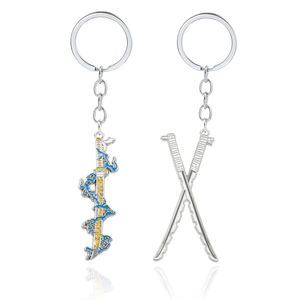 Japonais Anime <span class=keywords><strong>Demon</strong></span> <span class=keywords><strong>Slayer</strong></span> <span class=keywords><strong>Papillon</strong></span> Porte-clés Arme Métal Pendentif Animation Périphériques - Product Image 3