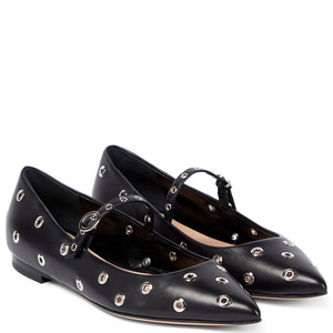 <span class=keywords><strong>Ballerine</strong></span> nere con occhielli da donna <span class=keywords><strong>ballerine</strong></span> a punta scarpe Mary Jane - Product Image 2