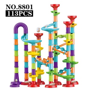 Pista de Bolas de Plástico, Juego de Laberinto de 113 Piezas, Juguete Educativo de Construcción DIY, Rompecabezas de Plástico ABS Ecológico Apilable - Product Image 3