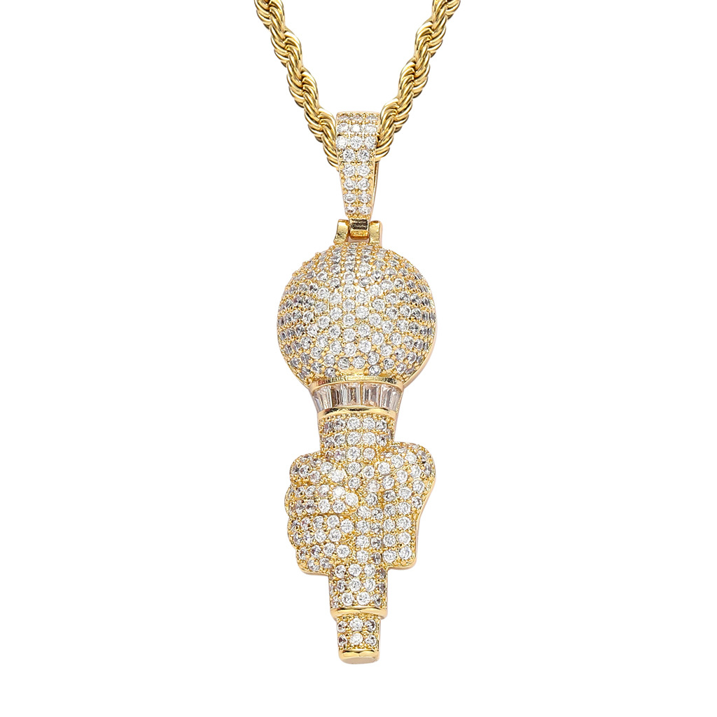 Oro (catena intrecciata in acciaio inossidabile da 3 mm * 60 cm gratuita)