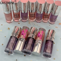 Vente en gros de gloss à lèvres imperméable, sans transfert, marque privée, végétalien, mat, hydratant, liquide, multi-couleurs, brillant