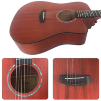 Wholesale Cheap OEM ODM Full Size 41 Inch All Mahogany Steel String Acoustic Guitar Custom Logo Folk Musical Instrument