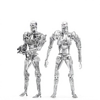 Figurine articulée NECA T-800 de la série Terminator en PVC, version en boîte, 7 points d'articulation