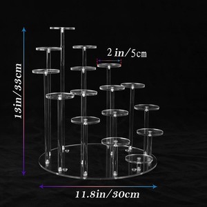 Support acrylique pour gâteau Cupcake présentoir à Cupcake de qualité alimentaire pour décoration de buffet de fête de mariage - Product Image 5