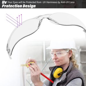 Premium 10 Pack chiaro ANSI Z87.1 occhiali di sicurezza antigraffio occhiali da laboratorio per donna uomo tattico protezione degli occhi per il lavoro di laboratorio - Product Image 5