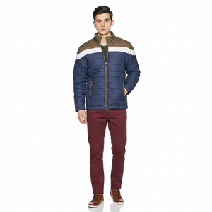 Durable Canvas <b>Men</b> Puffer <b>Jacket</b> Breathable Quick Dry Winter High Street Style Premium Quality Custom Made Anti Wrinkle - Product Image 1