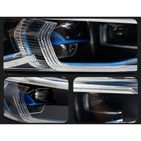 Ensemble de phares projecteurs à cadre bleu compatible avec les phares de la série 7 G12 berline 2016 à 2018, feux de jour à LED