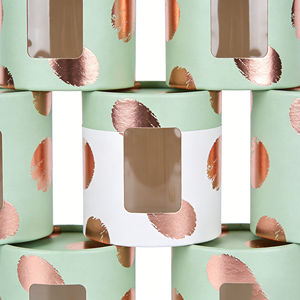 Emballage en tube de papier kraft rond pour thé, tube en carton biodégradable avec fenêtre transparente - Product Image 1