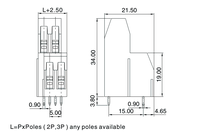 Vente directe d'usine vente chaude Style européen 600V 65A bornier 10.16mm espacement 2P4P6P pour ressort Max continu 600V 65A