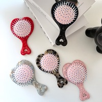 Nouvelle Peigne en Acétate Personnalisée en Forme de Cœur, Style Français, Sensation Premium, Doux et Tendance, Vente en Gros
