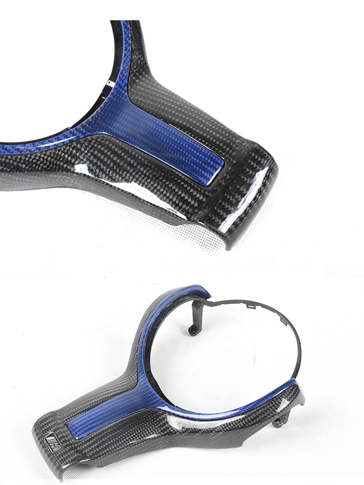 For BMW M2 F87 M3 F80 M4 F82 M6 F06 F12 F13 X5M F85 X6M F86 Carbon Fiber Steering Wheel Trim Cover for decoration car styling