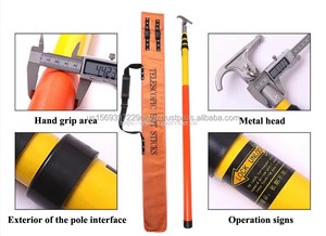 500kV Telescopic Hot Stick High Voltage With <b>Hook</b> for Overhead Line Maintenance - Product Image 5
