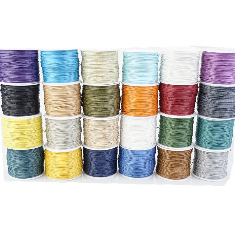 70meter DIY Colorful Waxed Cotton Cord Rope Waxed Thread Cord String Strap Necklace Rope für Jewelry Making 1.0mm