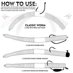 Appâts souples SNEDA <span class=keywords><strong>Wacky</strong></span> Neko Rig, appâts en forme de nouilles coulantes pour la pêche au bar et à la perche en finesse - Product Image 4