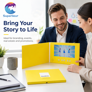 Biglietto d'Auguri <span class=keywords><strong>Video</strong></span> di Lusso Personalizzato con Arte Popolare, 7.0 Pollici, Stampa in Lamina Personalizzata, Batteria 1500mAh, Display IPS, Carta A5 - Product Image 1