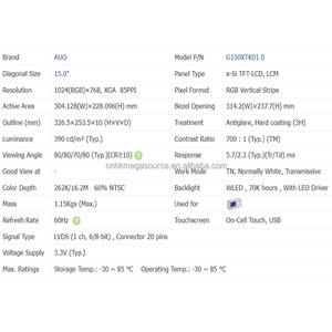 Module LCD d'origine neuf G150XTK01.0 AUO, écran LCD 15 pouces, panneau LCD 1024*768 LVDS - Product Image 4