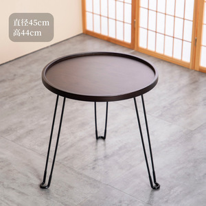 Nueva mesa de centro pequeña para exteriores, mesa redonda, mesa auxiliar para sofá, bandeja de té de madera maciza de fábrica para el hogar - Product Image 2