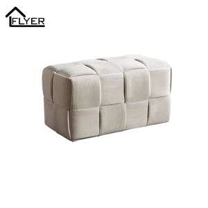 Flyer Wolle Hocker 30cm Hoch Wohnzimmer Ottoman Bequeme Niedrige Sitz Cremige Dressing Bank Gehobene Make-up Stuhl - Product Image 1